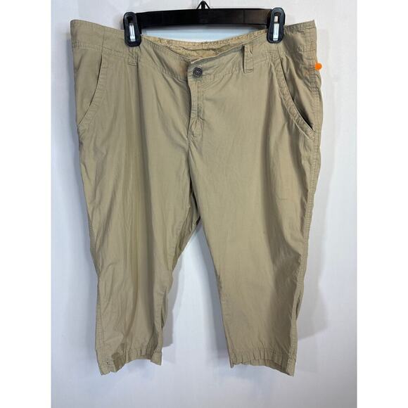 Columbia Womens Tan Cotton Capris Pants Size 14 - Picture 1 of 8